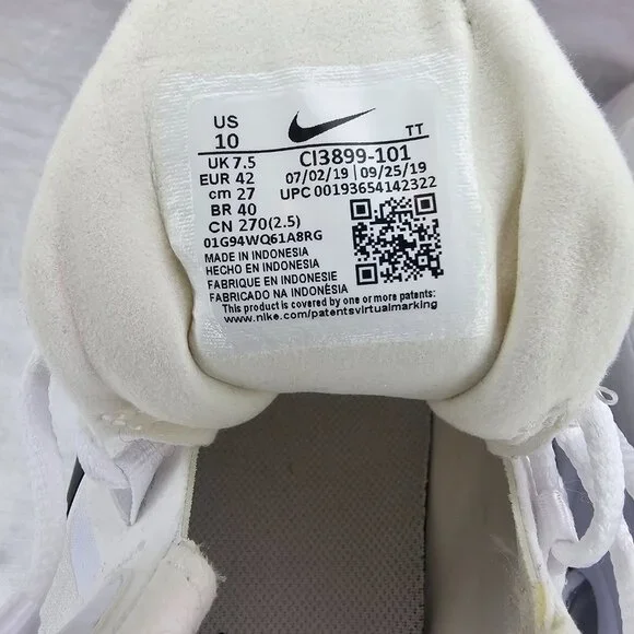 Nike Air Max 270 React Lightweight Sneaker US 10 CI3899-101 - Picture 10 of 10